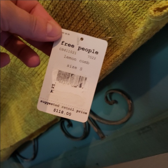 NWT Free People Lemon Comb Woven Sweater Tunic - Picture 2 of 2